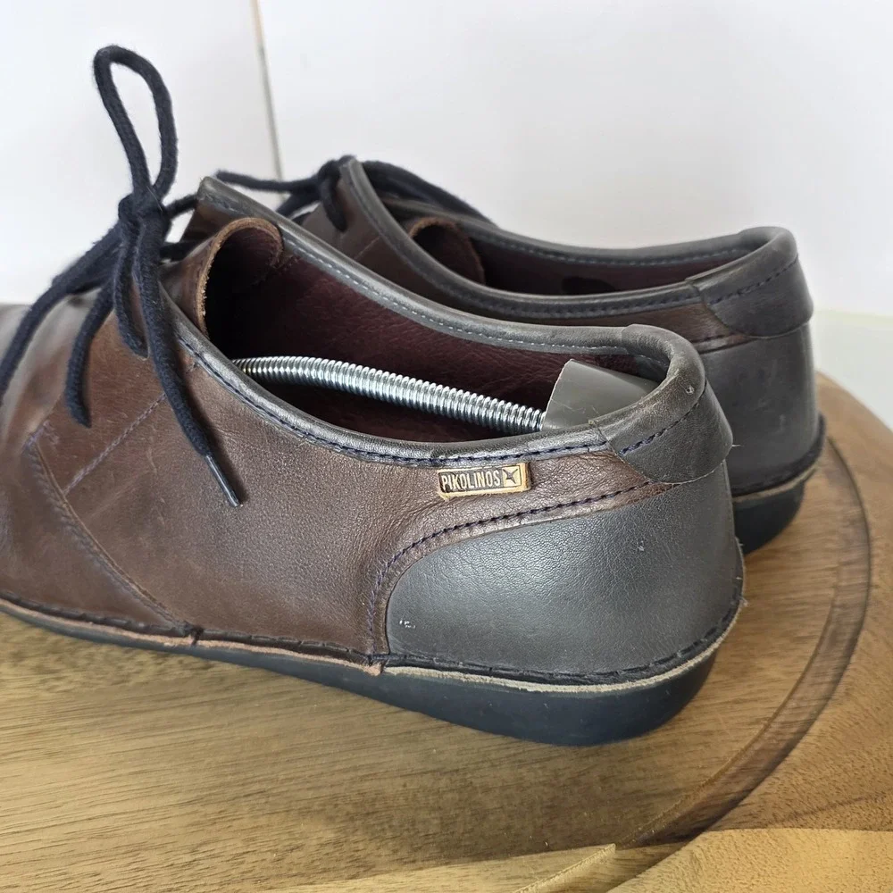 PIKOLINOS SANTIAGO BROWN LEATHER DRESS‎ OXFORDS SHOES US MENS SZ 13 M EU 46